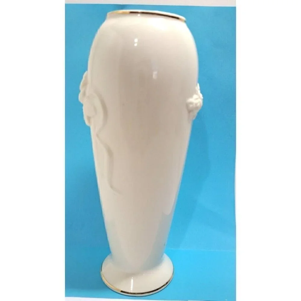 Vintage Lenox Bud Vase Rose Blossom 7.25